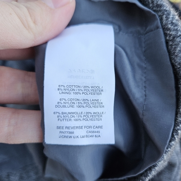 J. Crew gray wool blend herringbone sheath dress with grosgrain ribbon detail 2P - Picture 7 of 7